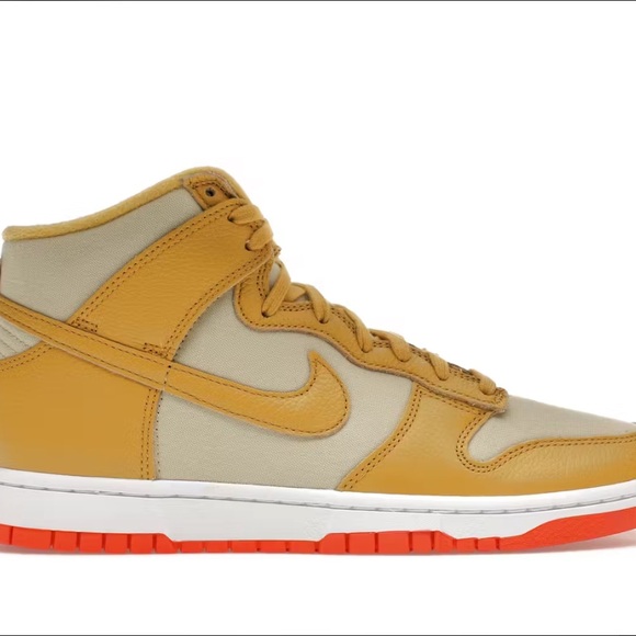 Nike Dunk HI Retro PRM - Wheat Gold/Team Gold - Men’s 10 Women’s 11.5 - Picture 2 of 4